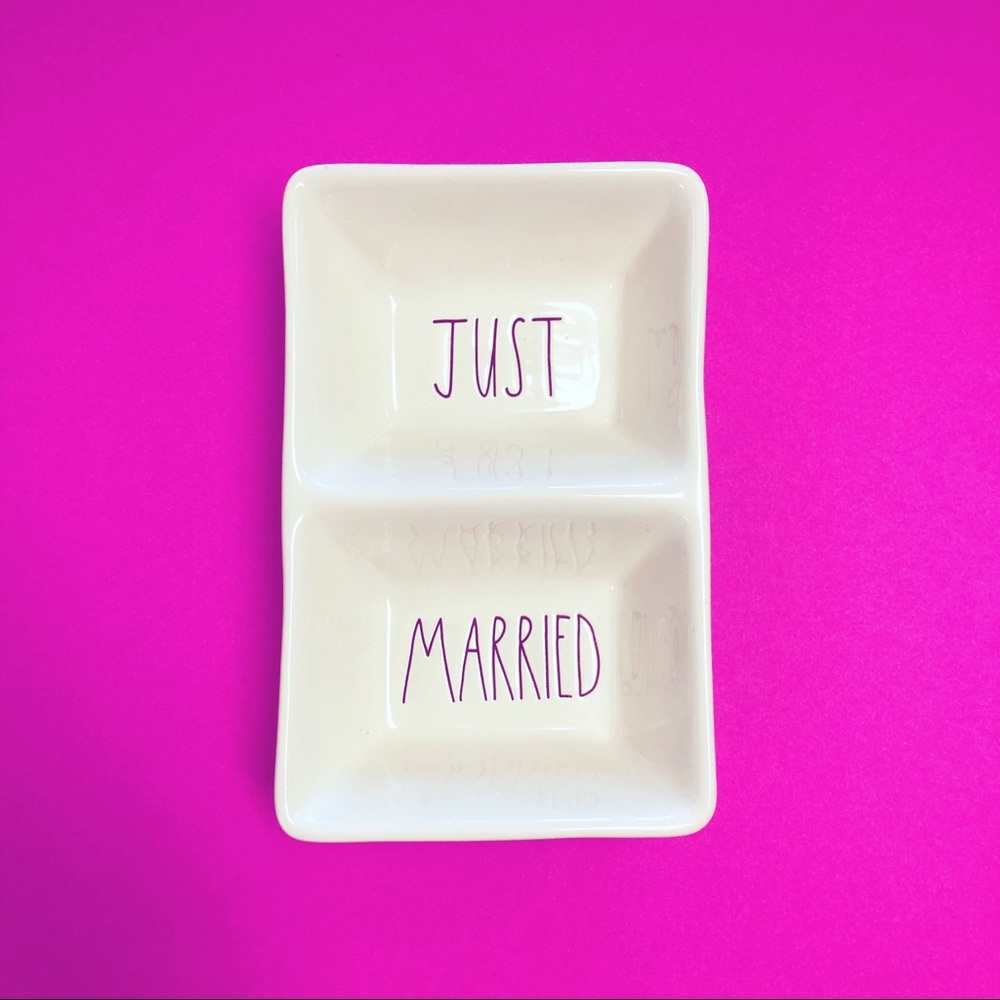 Rae Dunn Just Married double tray